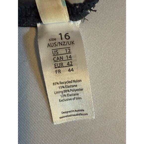 Sea Level Swim Australia Women's Plus 16 Beach Floral Smocked One Piece Swimsuit - Picture 10 of 14